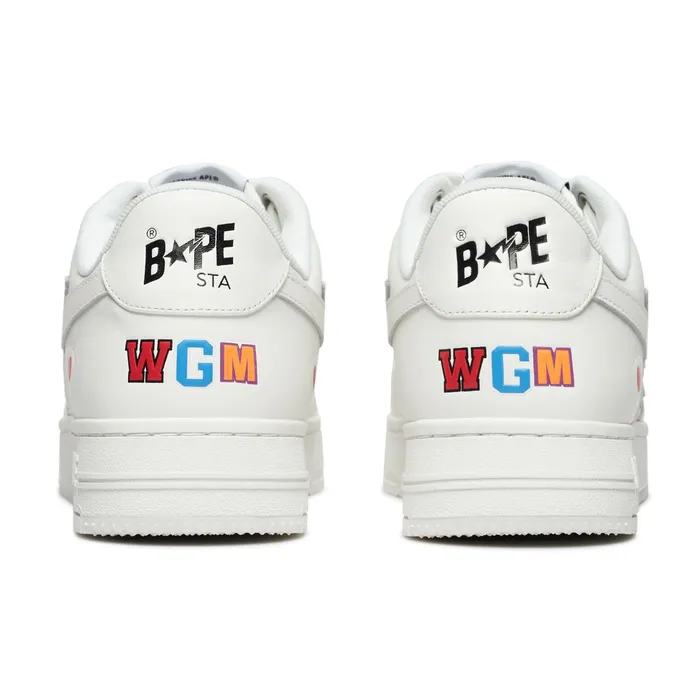 A Bathing Ape Bape Sta Low Shark Pack White