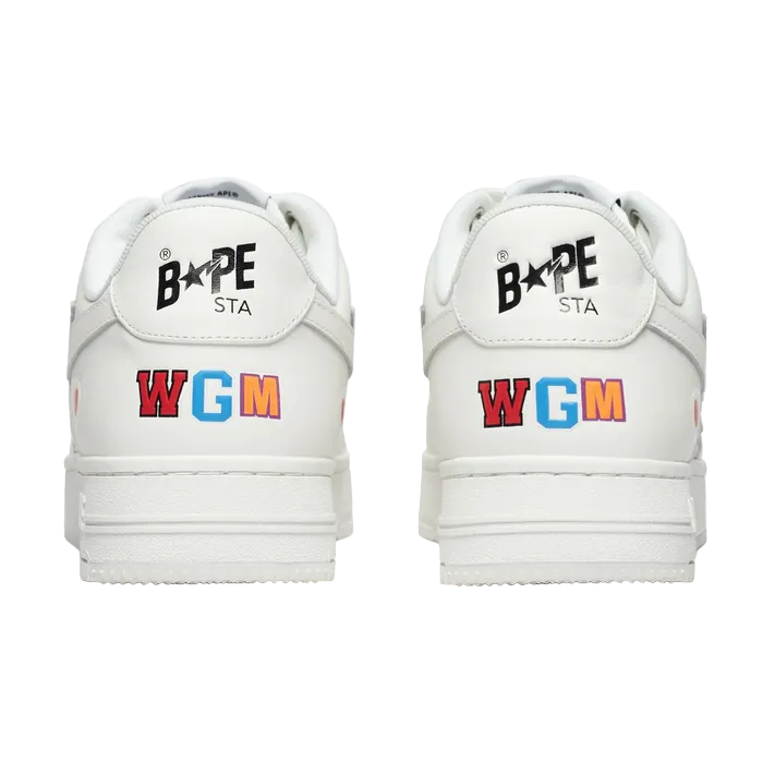 A Bathing Ape Bape Sta Low Shark Pack White