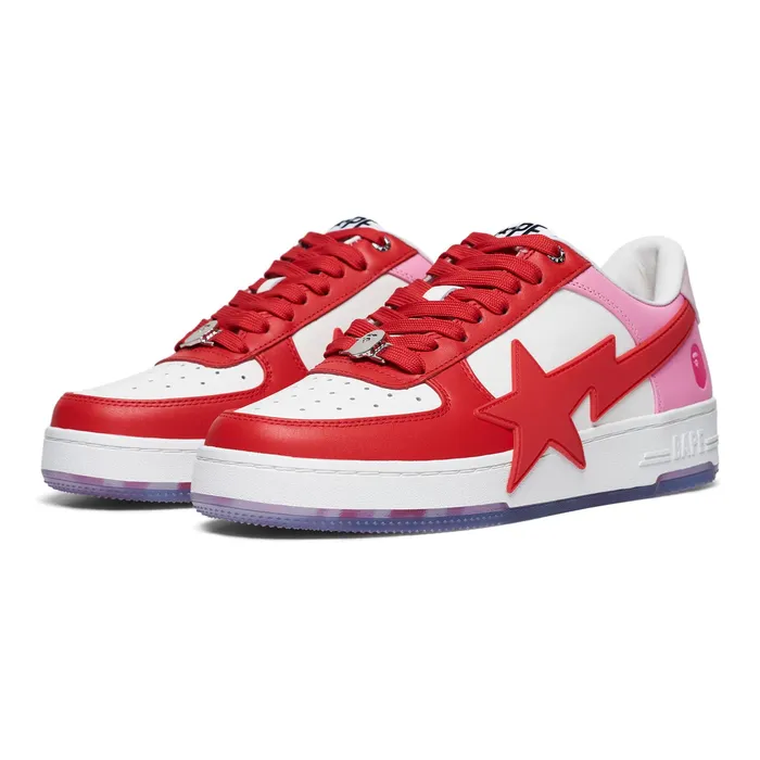 A Bathing Ape Bape Sta OS White Pink Red