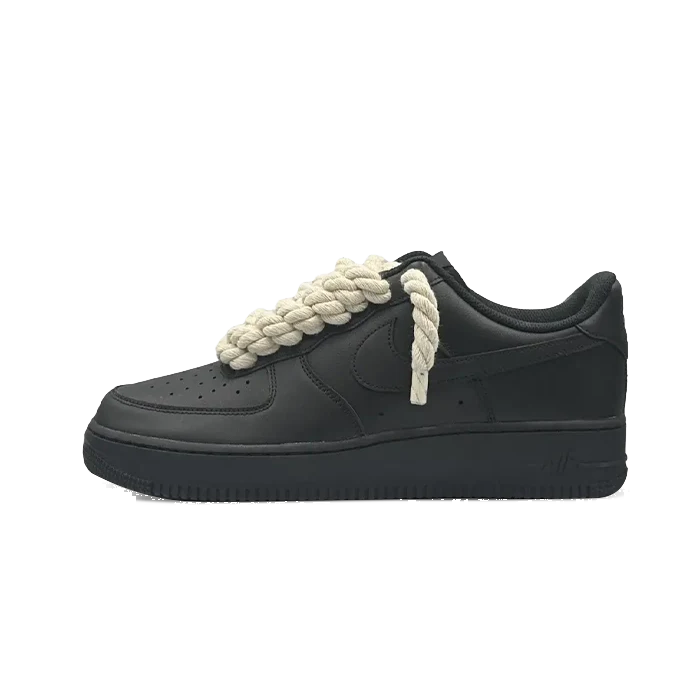 Nike Air Force 1 Low Black Rope Laces