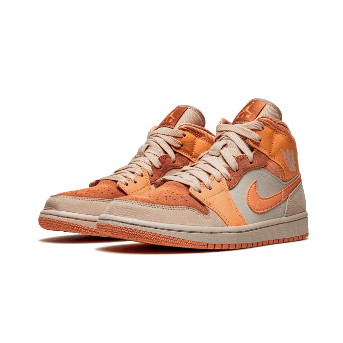 Air Jordan 1 Mid Apricot Orange Terra Blush - Sneaker Lane