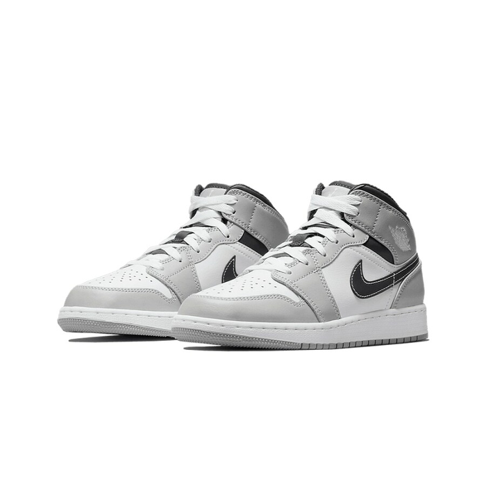 Air Jordan 1 Mid Light Smoke Grey Anthracite (GS) - Sneaker Lane