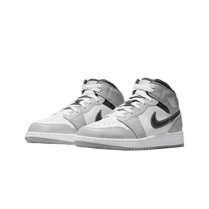 Air Jordan 1 Mid Light Smoke Grey Anthracite (GS) - Sneaker Lane