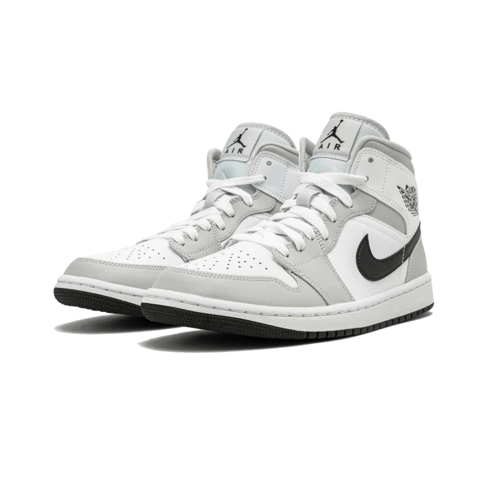 Air Jordan 1 Mid Light Smoke Grey Black - Sneaker Lane