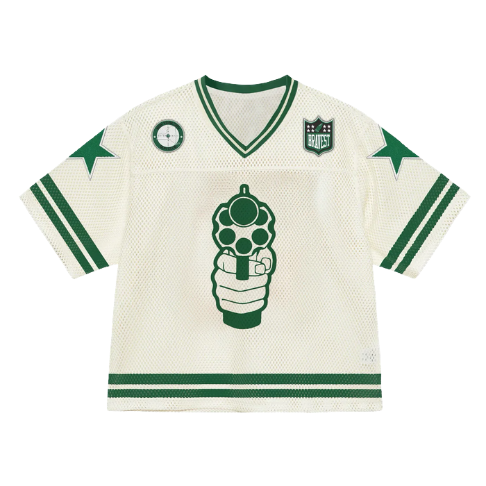 Bravest Studios Cream 911 Football Jersey - Sneaker Lane