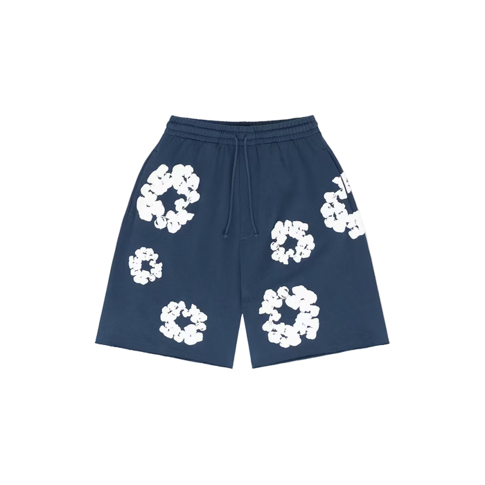 Denim Tears The Cotton Wreath Shorts Navy