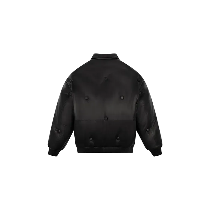 Denim Tears Sofa Leather Puffer Jacket Black