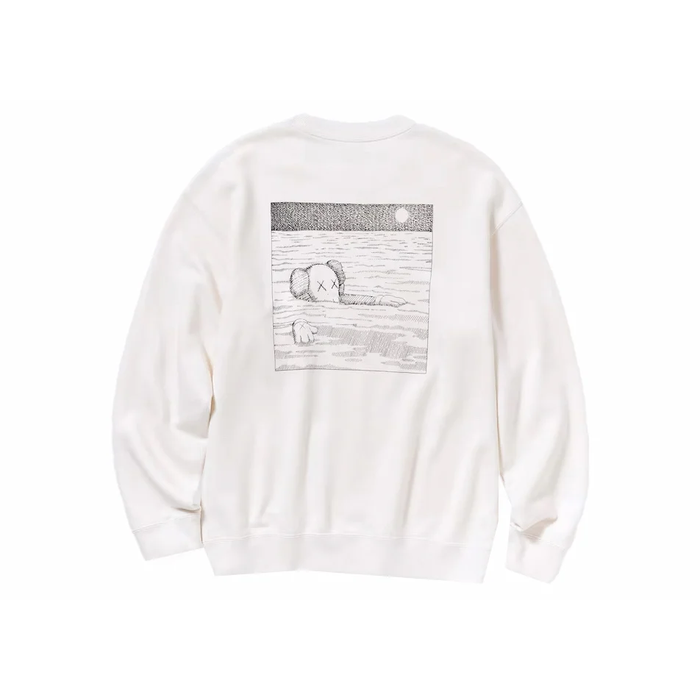 KAWS x Uniqlo Longsleeve Sweatshirt Off White - Sneaker Lane