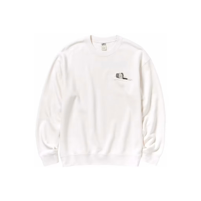 KAWS x Uniqlo Longsleeve Sweatshirt Off White - Sneaker Lane