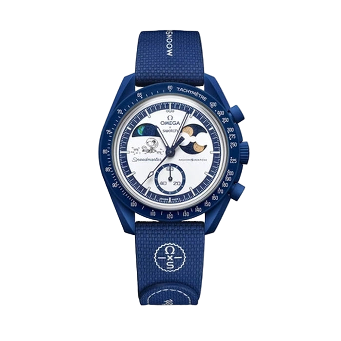 Swatch x Omega Bioceramic Moonswatch Mission To Earthphase Moonshine Snoopy Gold "Popcorn".