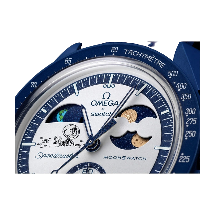 Swatch x Omega Bioceramic Moonswatch Mission To Earthphase Moonshine Snoopy Gold "Popcorn".