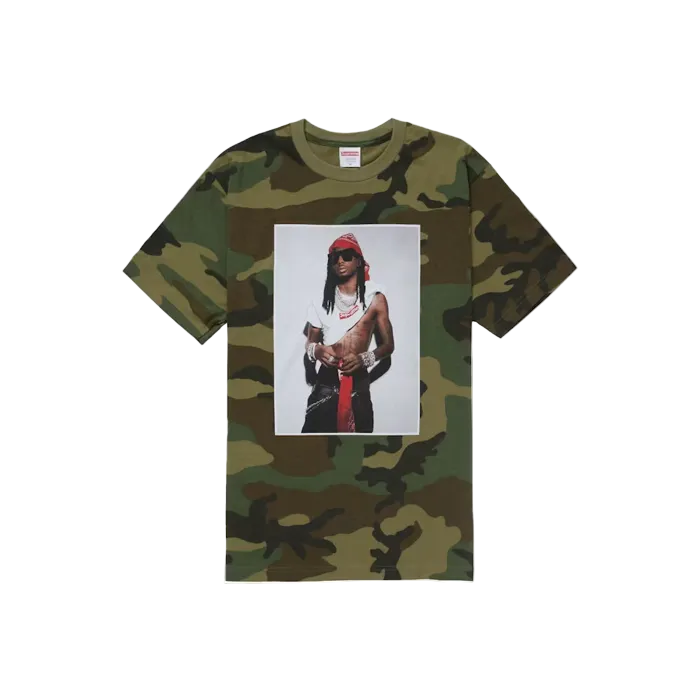 Supreme Playboi Carti Tee Woodland Camo