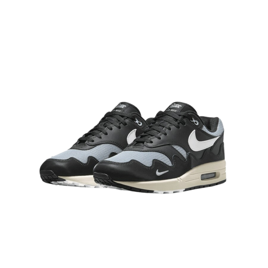 Nike Air Max 1 Patta Waves Metallic Silver White Black - Sneaker Lane