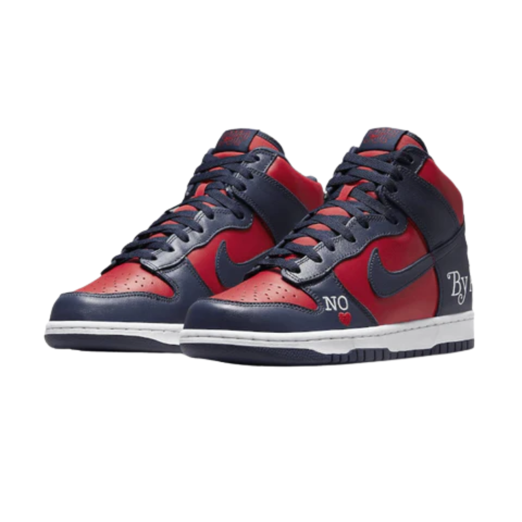 Nike SB Dunk High Supreme By Any Means Blue Red - Sneaker Lane
