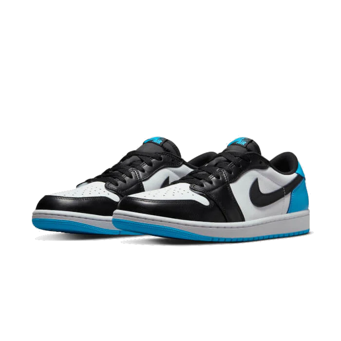 Air Jordan 1 Retro Low OG Black Dark Powder Blue - Sneaker Lane