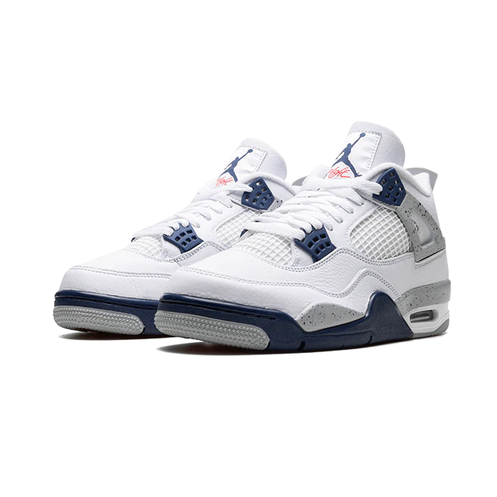 Air Jordan 4 Retro White Midnight Navy - Sneaker Lane