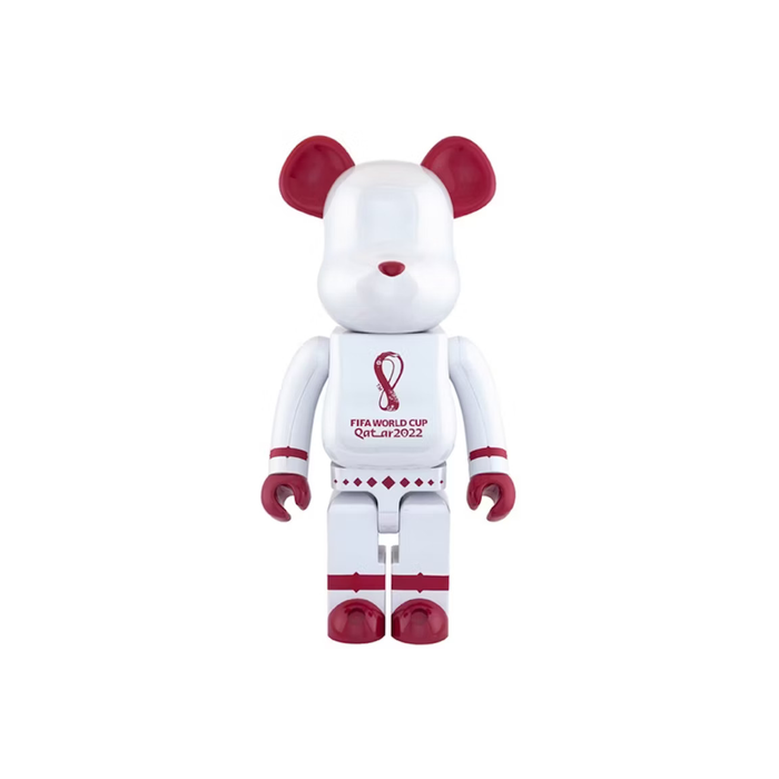 Bearbrick x FIFA World Cup Qatar 2022 1000% White Chrome - Sneaker Lane
