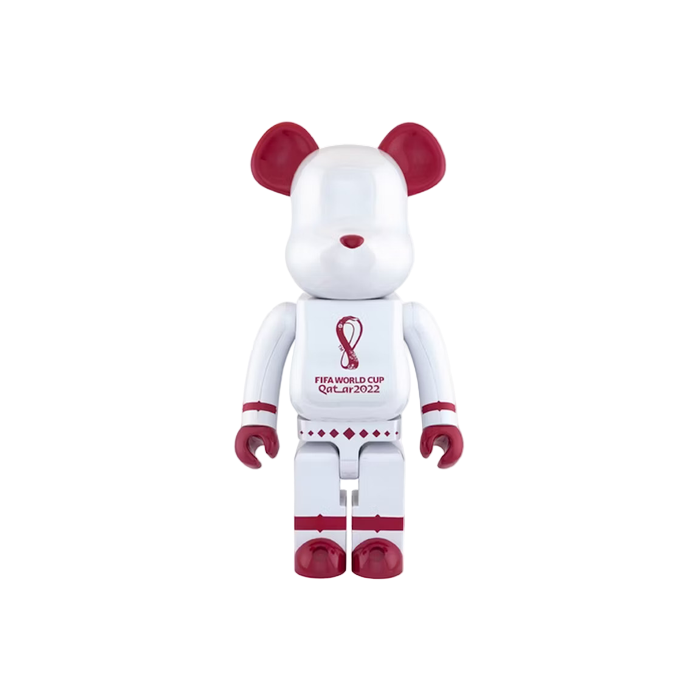 Bearbrick x FIFA World Cup Qatar 2022 1000% White Chrome - Sneaker Lane