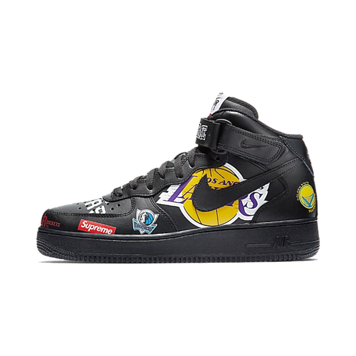 Nike Air Force 1 Mid Supreme NBA Black