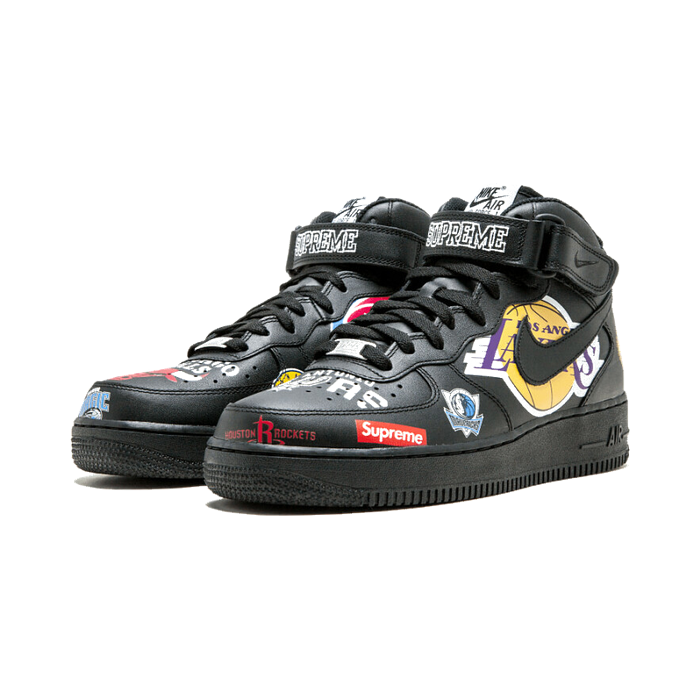 Nike Air Force 1 Mid Supreme NBA Black