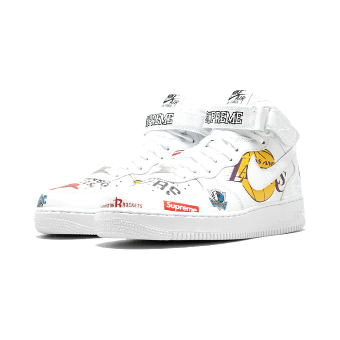 Nike Air Force 1 Mid Supreme NBA White