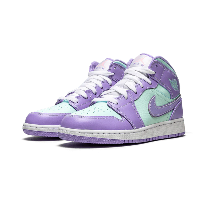 Air Jordan 1 Mid Purple Aqua (GS) - Sneaker Lane