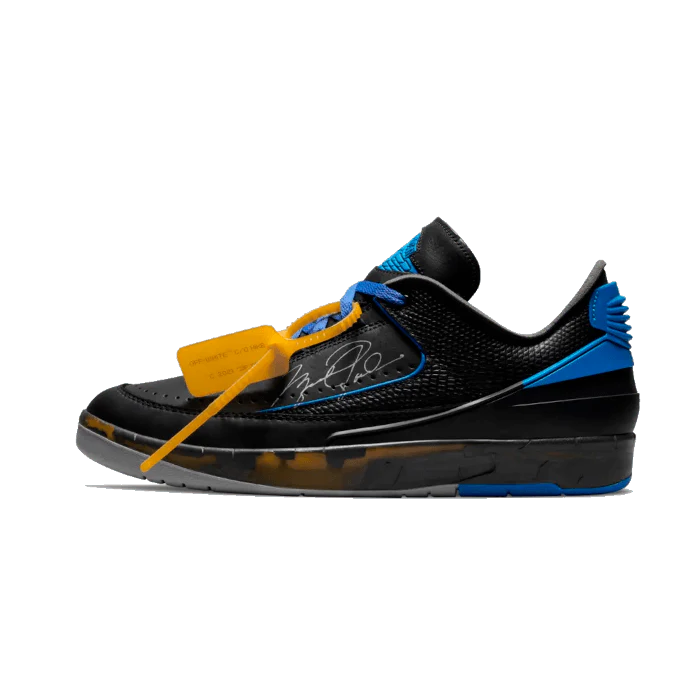 Air Jordan 2 Retro Low SP Off-White Black Blue - Sneaker Lane