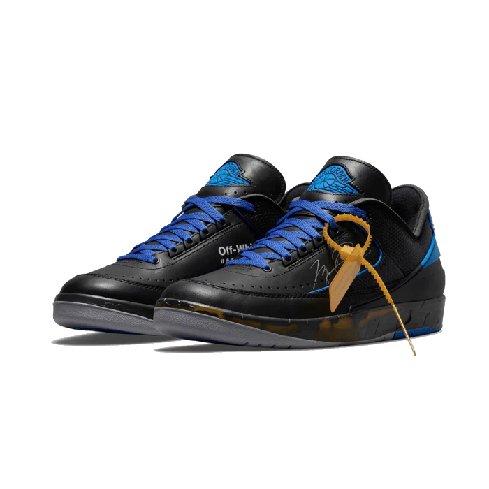 Air Jordan 2 Retro Low SP Off-White Black Blue - Sneaker Lane
