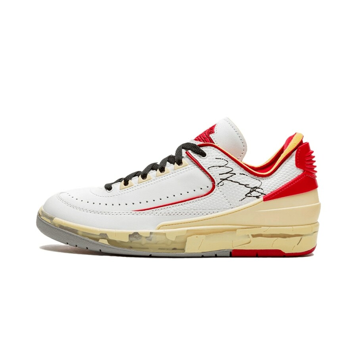 Air Jordan 2 Retro Low SP Off-White White Red - Sneaker Lane
