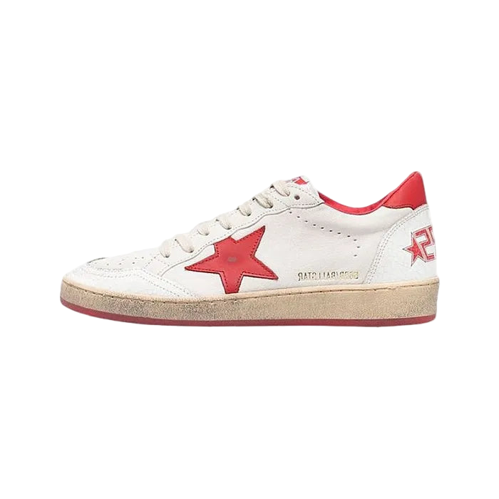 Golden Goose Ball-Star Low White Red