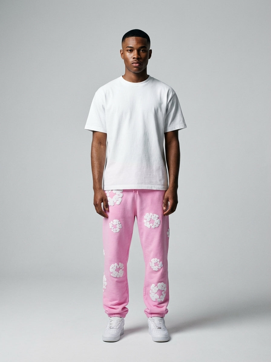 Denim Tears The Cotton Wreath Sweatpants Powder Pink