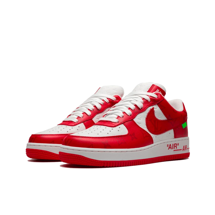 Louis Vuitton Nike Air Force 1 Low By Virgil Abloh White Red
