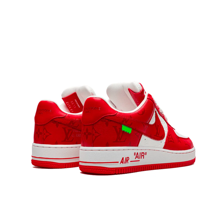 Louis Vuitton Nike Air Force 1 Low By Virgil Abloh White Red