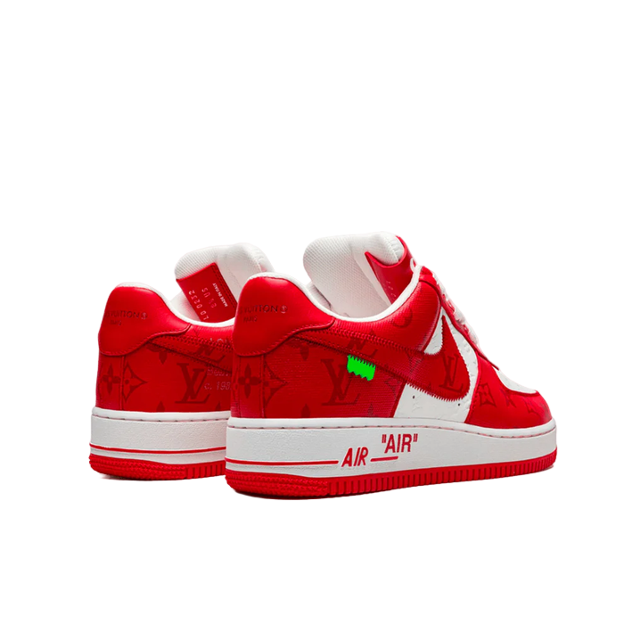 Louis Vuitton Nike Air Force 1 Low By Virgil Abloh White Red