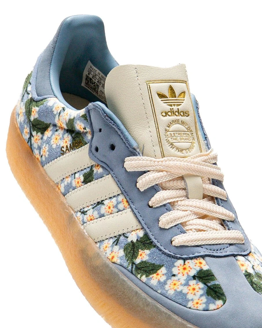 adidas Sambae Liberty London Floral Embroidery Blue Cream White