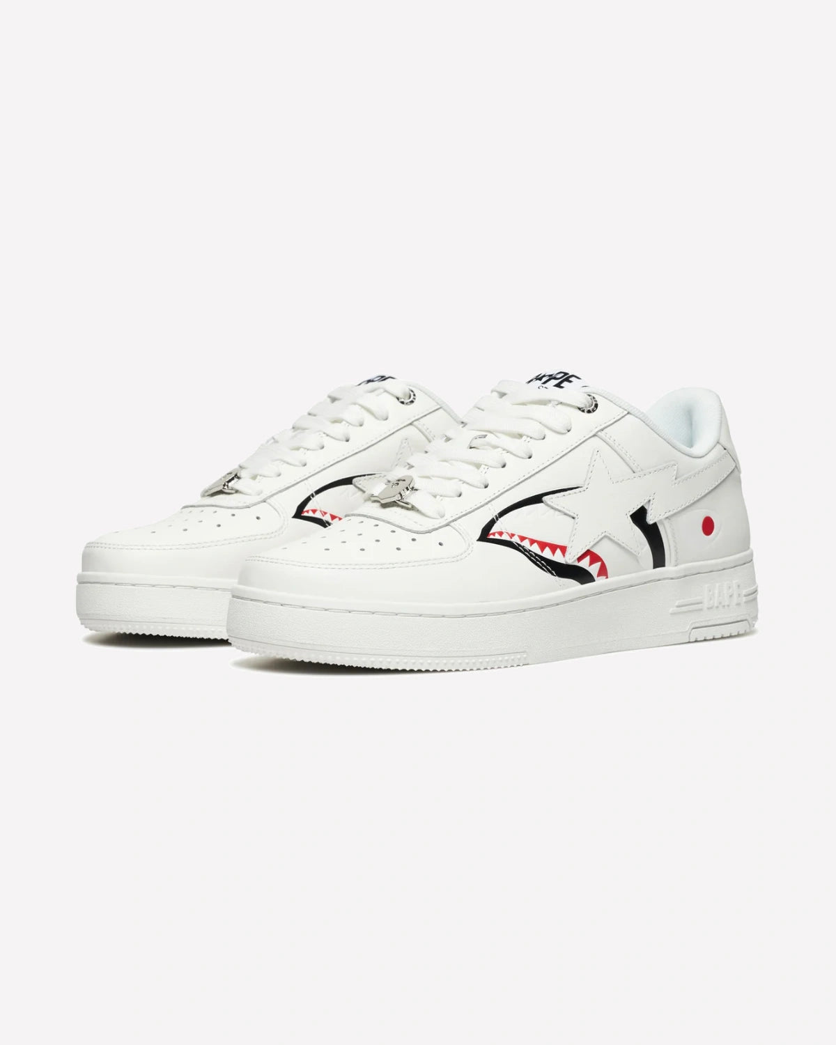 A Bathing Ape Bape Sta Low Shark Pack White