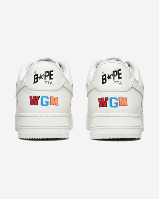 A Bathing Ape Bape Sta Low Shark Pack White