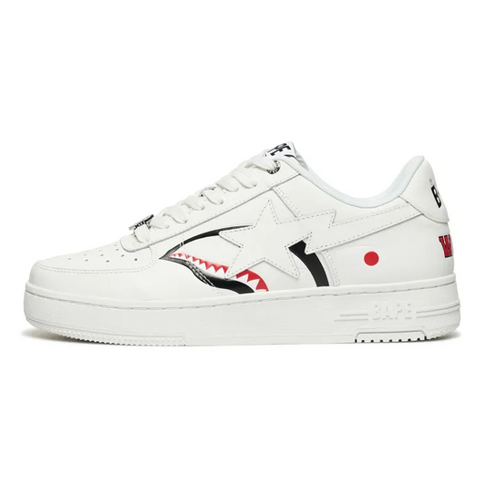 A Bathing Ape Bape Sta Low Shark Pack White