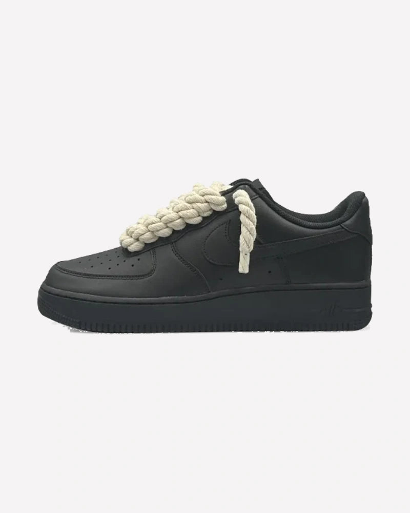 Nike Air Force 1 Low Black Rope Laces