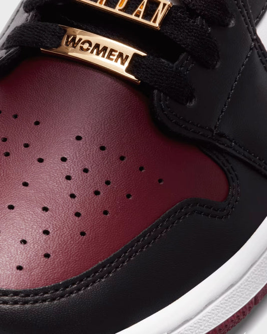 Air Jordan 1 Mid SE Black Dark Beetroot (W)