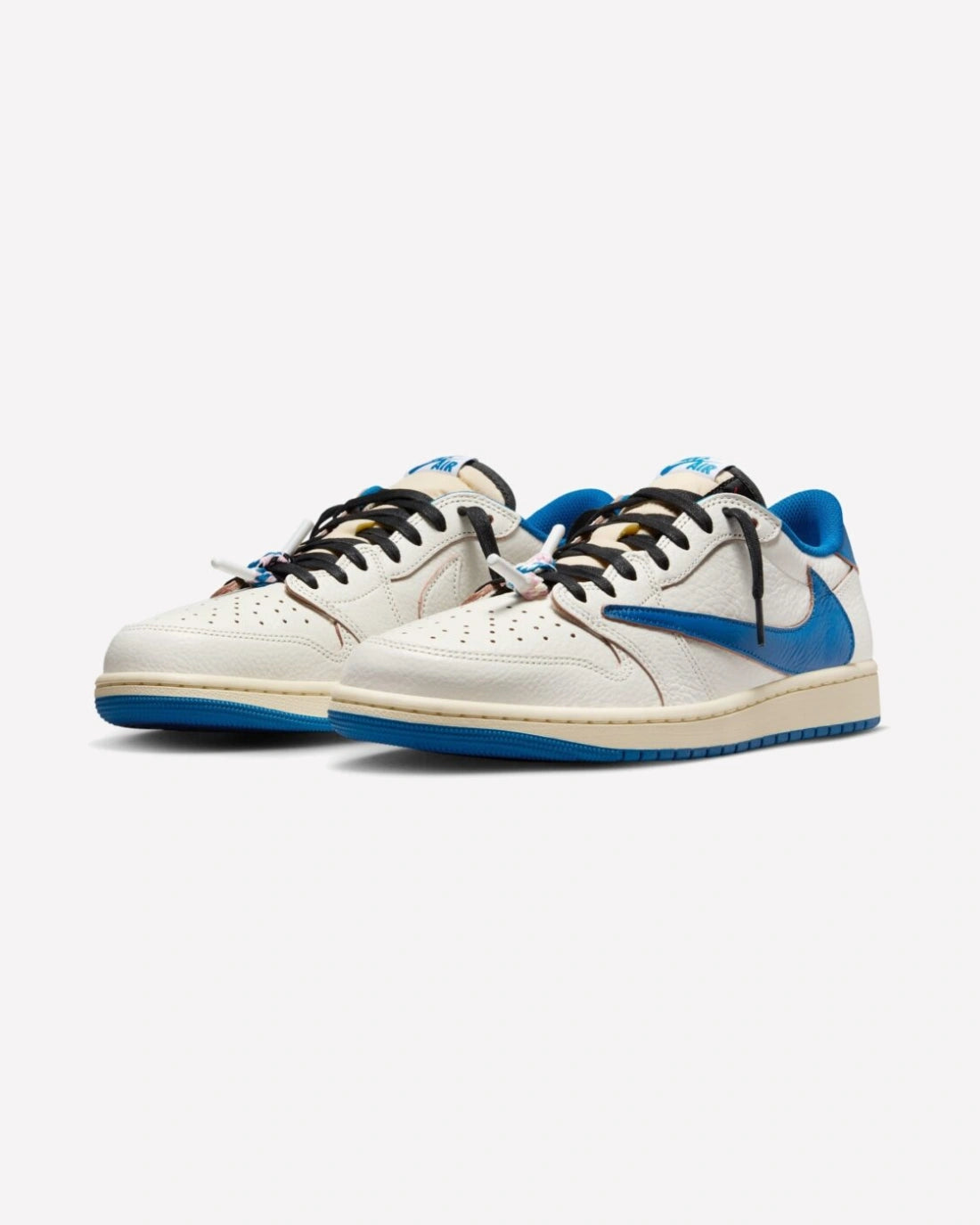 Air Jordan 1 Retro Low OG SP Fragment x Travis Scott Sail Military Blue