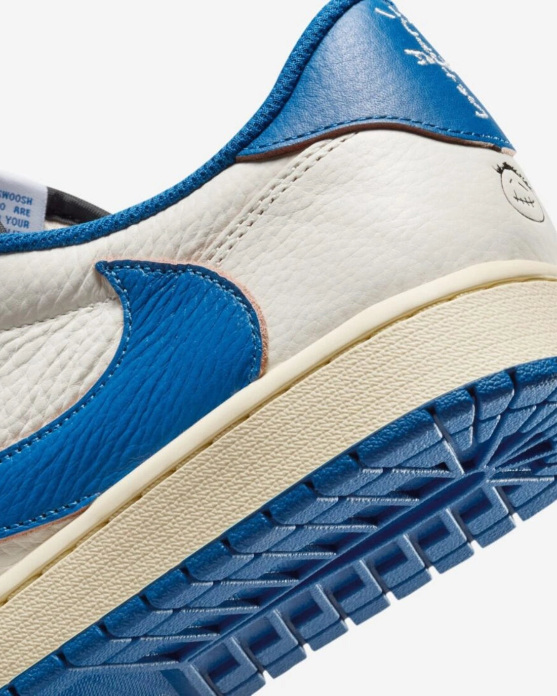 Air Jordan 1 Retro Low OG SP Fragment x Travis Scott Sail Military Blue