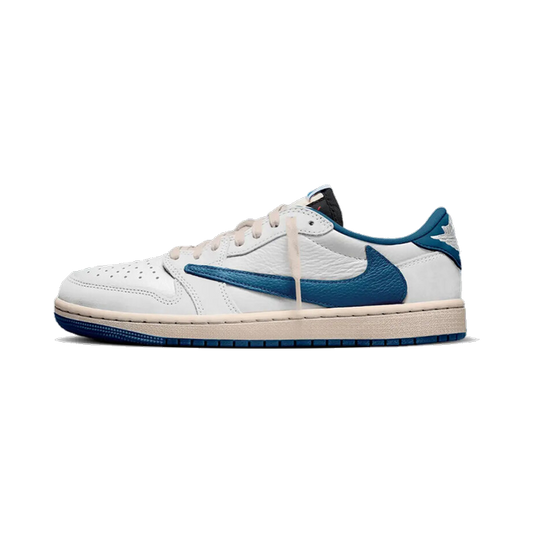 Air Jordan 1 Retro Low OG SP Fragment x Travis Scott Sail Military Blue