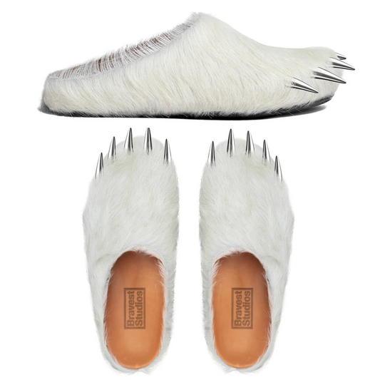Bravest Studios Bear Claw Mule White