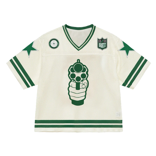 Bravest Studios Cream 911 Football Jersey