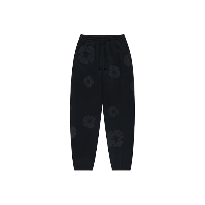Denim Tears Cotton Wreath Sweatpants Black Monochrome