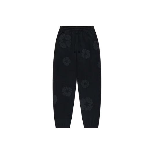 Denim Tears Cotton Wreath Sweatpants Black Monochrome