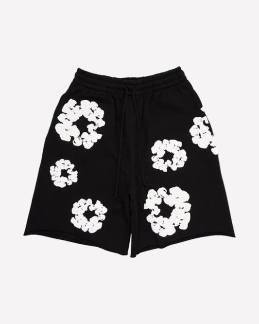 Denim Tears The Cotton Wreath Shorts Black