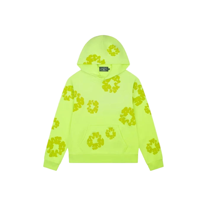 Denim Tears Mono Cotton Wreath Hoodie Neon Green