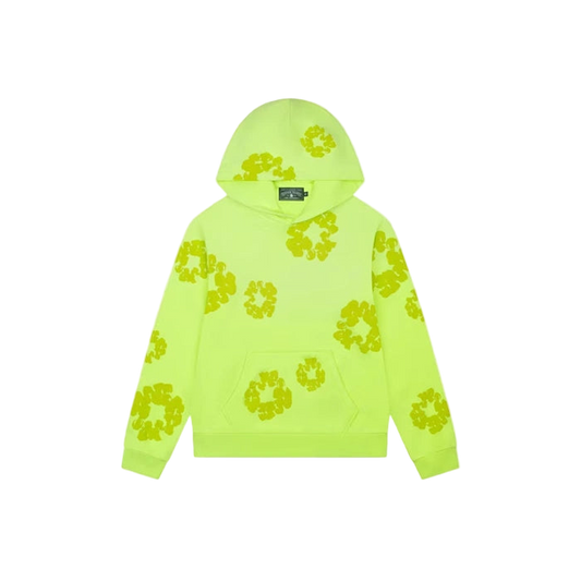 Denim Tears Mono Cotton Wreath Hoodie Neon Green